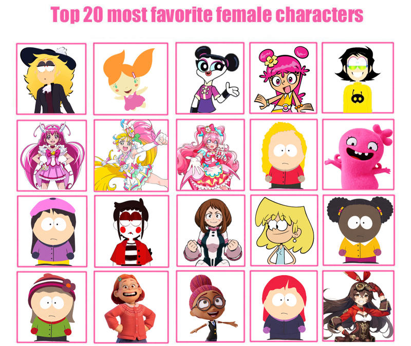 Most Female Deviantart My Top 20 Most Favorite Female Characters by Shiningstar33 on DeviantArt
