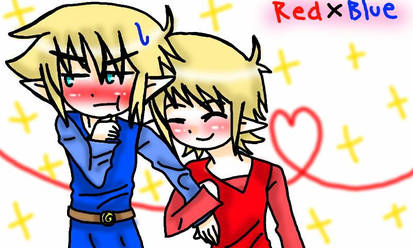 Red x Blue Link, snuggle?