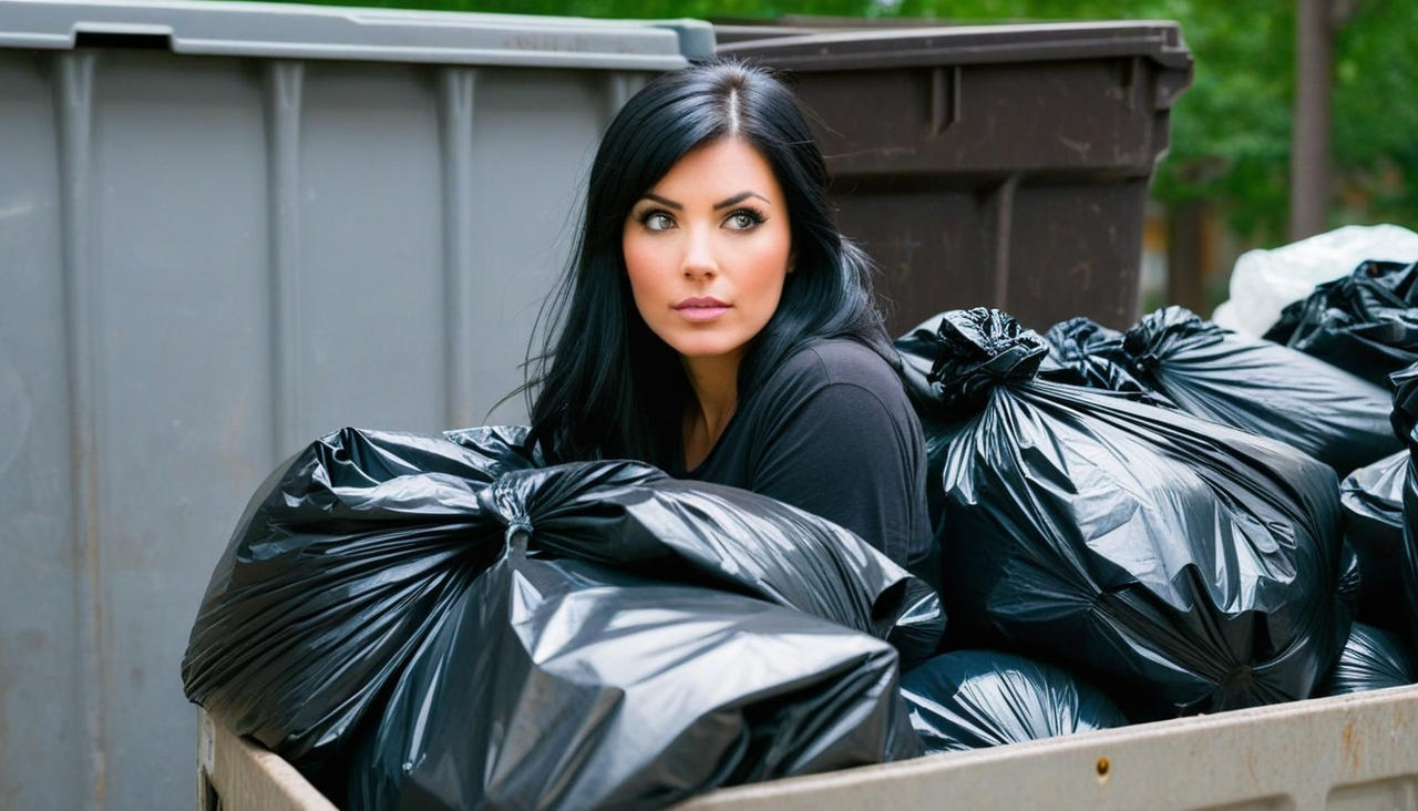 Woman in dumpster by KaDaLaSa on DeviantArt