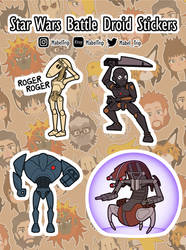 Star Wars Battle Droid Sticker Sheet