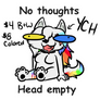 No thoughts, head empty YCH