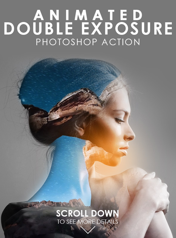 Animated Double Exposure Photoshop Action