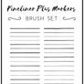 30 Adobe Illustrator Brushes Fineliner Plus Marker