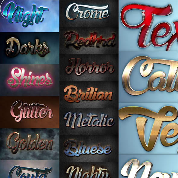 Style Of Script In 3d 30 Bundle 3D Text Styles RA by Lyova12 on DeviantArt