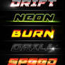 Racing Text Effects