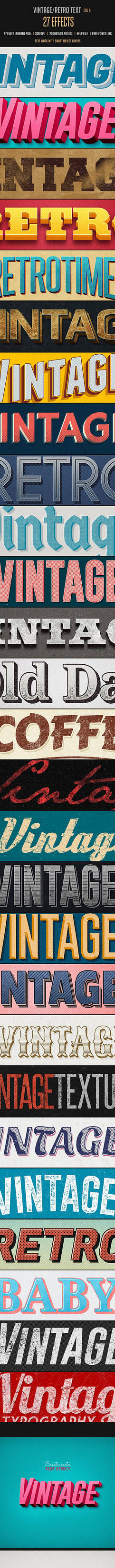 Retro Rom. Text Vintage Retro Text Effects Col 8 by Lyova12 on DeviantArt