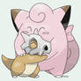 Clefairy and Cubone