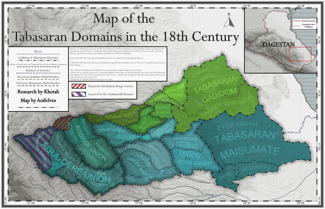 Map of Tabasaran Domains in the 18th Century by AoifeIves on DeviantArt