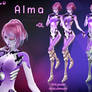 MMD model - Kuroyu-styled Alma ( DL )