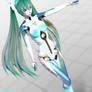 MMD model - Kuroyu Carbon Aqua Miku [DOWNLOAD]