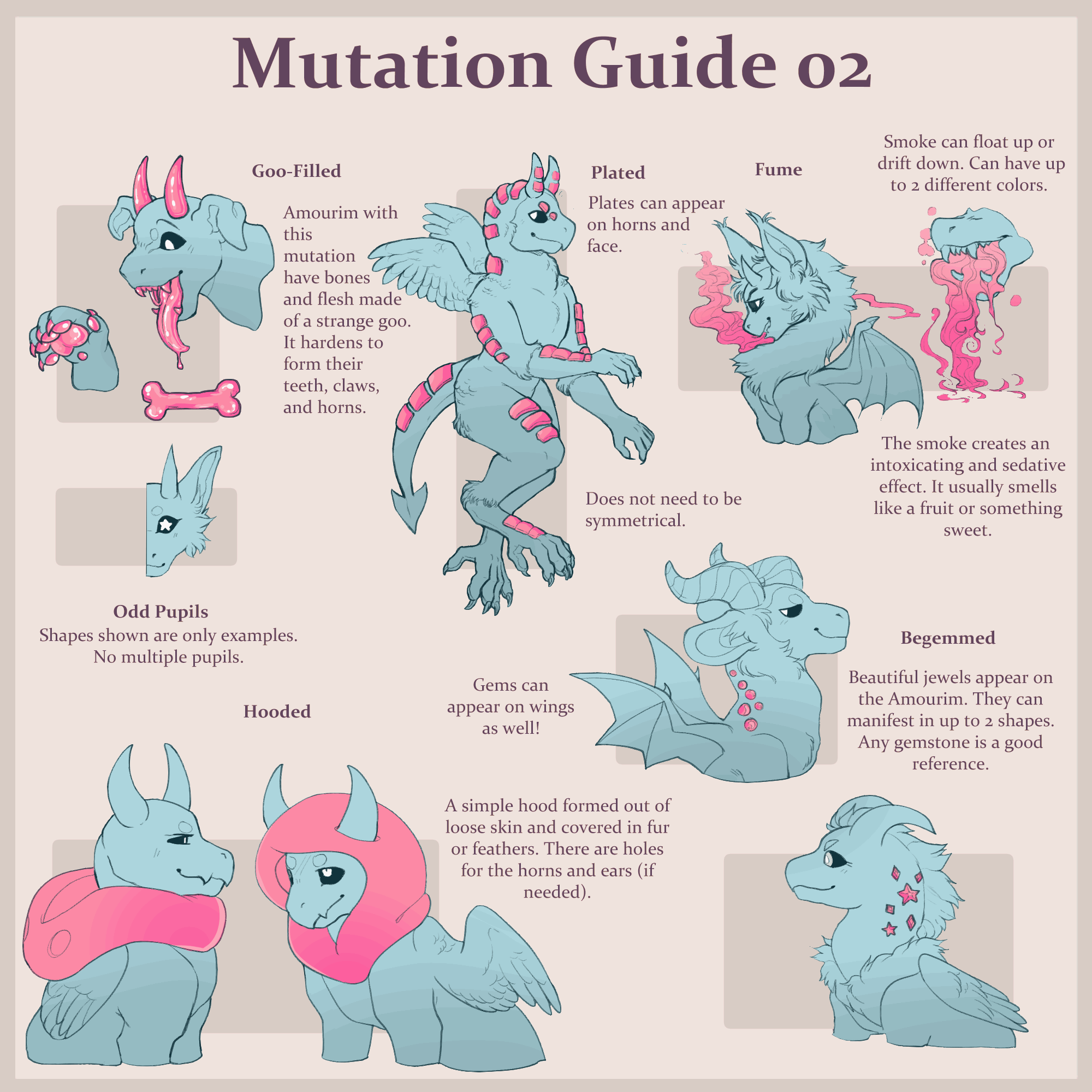 Allowed Mutations/Examples [Open Species] : . by L0ST-ECH0 on DeviantArt