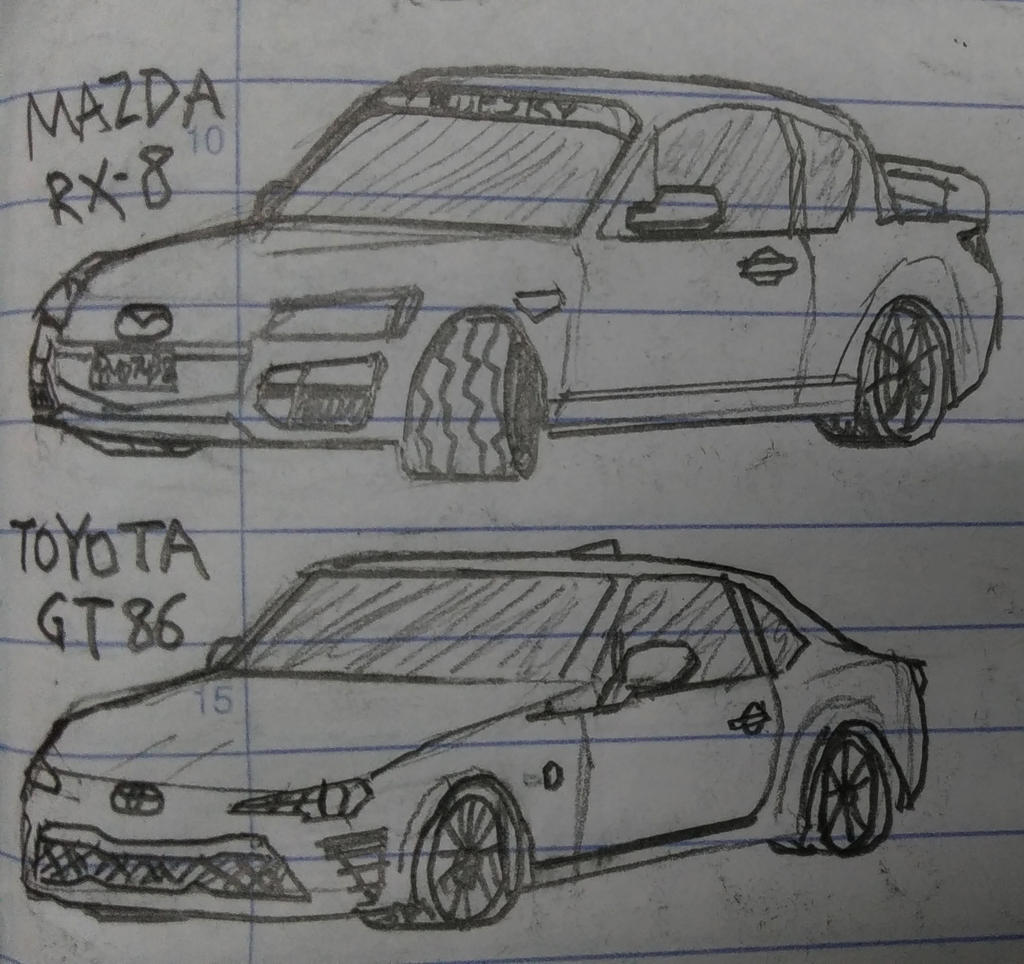Rx8 And Gt86 Drawing By Jimmyljx On Deviantart - aperture ae86 roblox