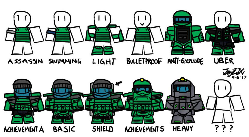 Roblox Base Wars New Armour Suit List By Jimmyljx On Deviantart - roblox base wars tips and tricks