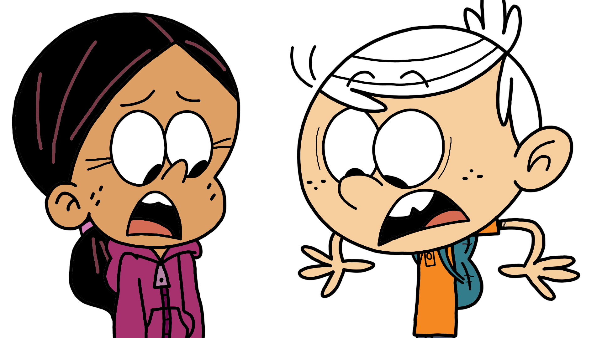 Scared Anne Ronnie Anne and Lincoln scared by shyboy3 on DeviantArt