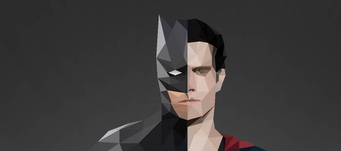 Batman Vs Superman Low Poly