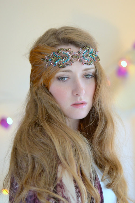 1920's Flapper Gatsby Headband. Timeless in beauty