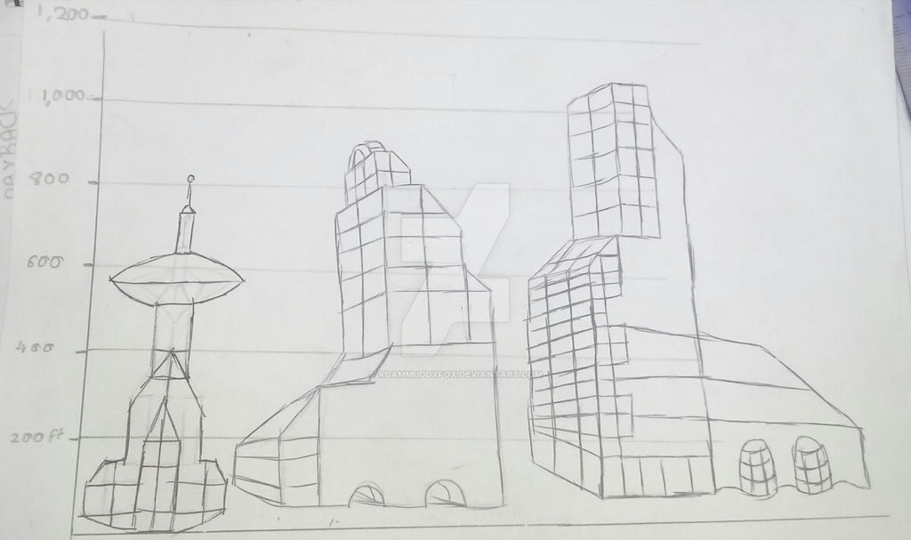 Comparing Building Drawings Building size comparison by AdamMuddyfox on DeviantArt