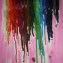 Melted crayon art