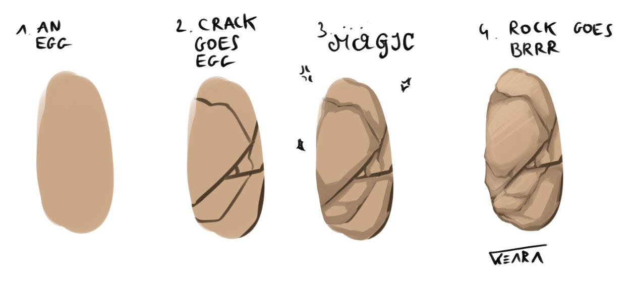 Exploding Rock Tutorial Drawing How to rock drawing rocks by Turannoktonos on DeviantArt