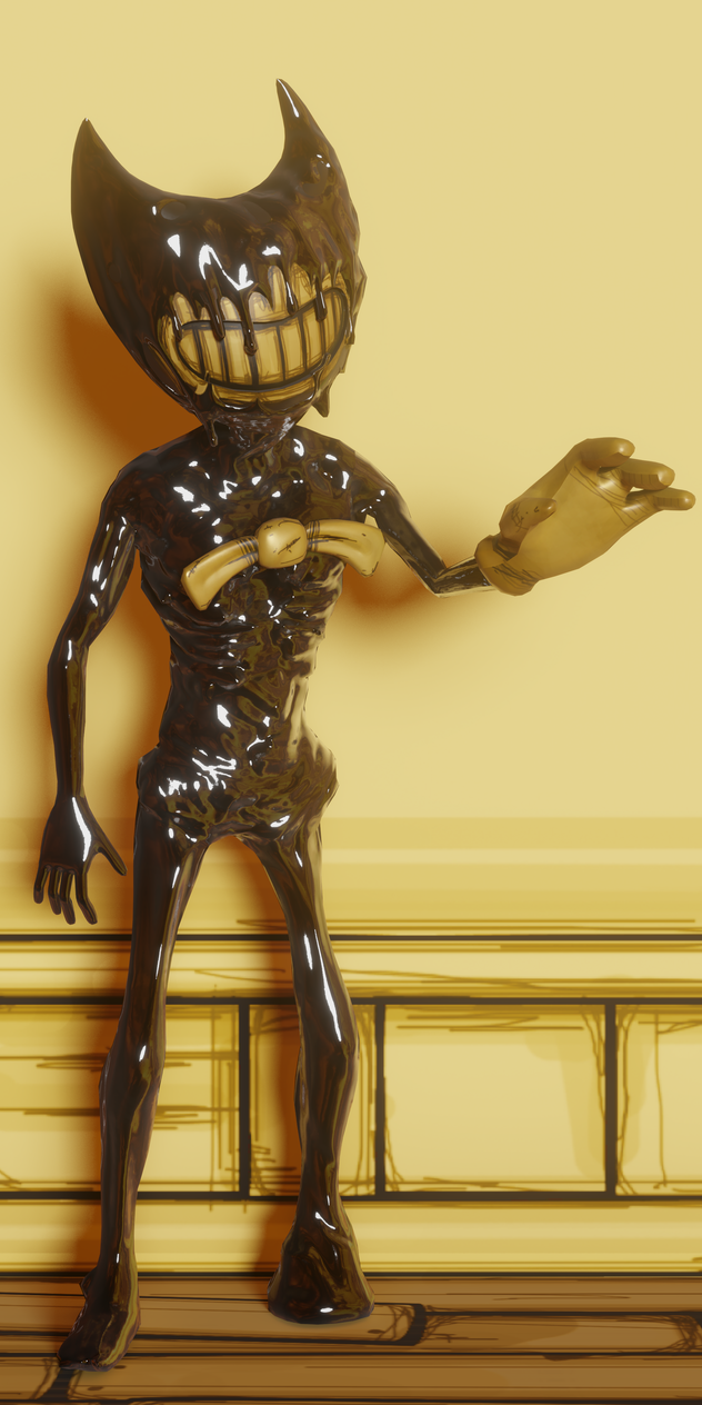 Ink Bendy Realistic Render HD by SirNightwolfArtist on DeviantArt