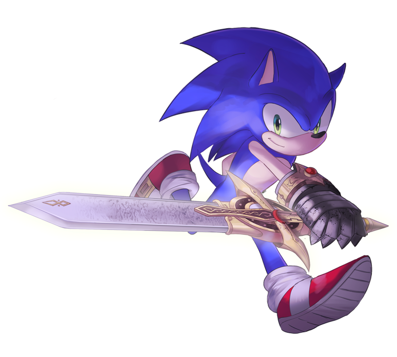 Sonic pose 97 from the official artwork set for #Sonic and the Black Knight  on #Wii.