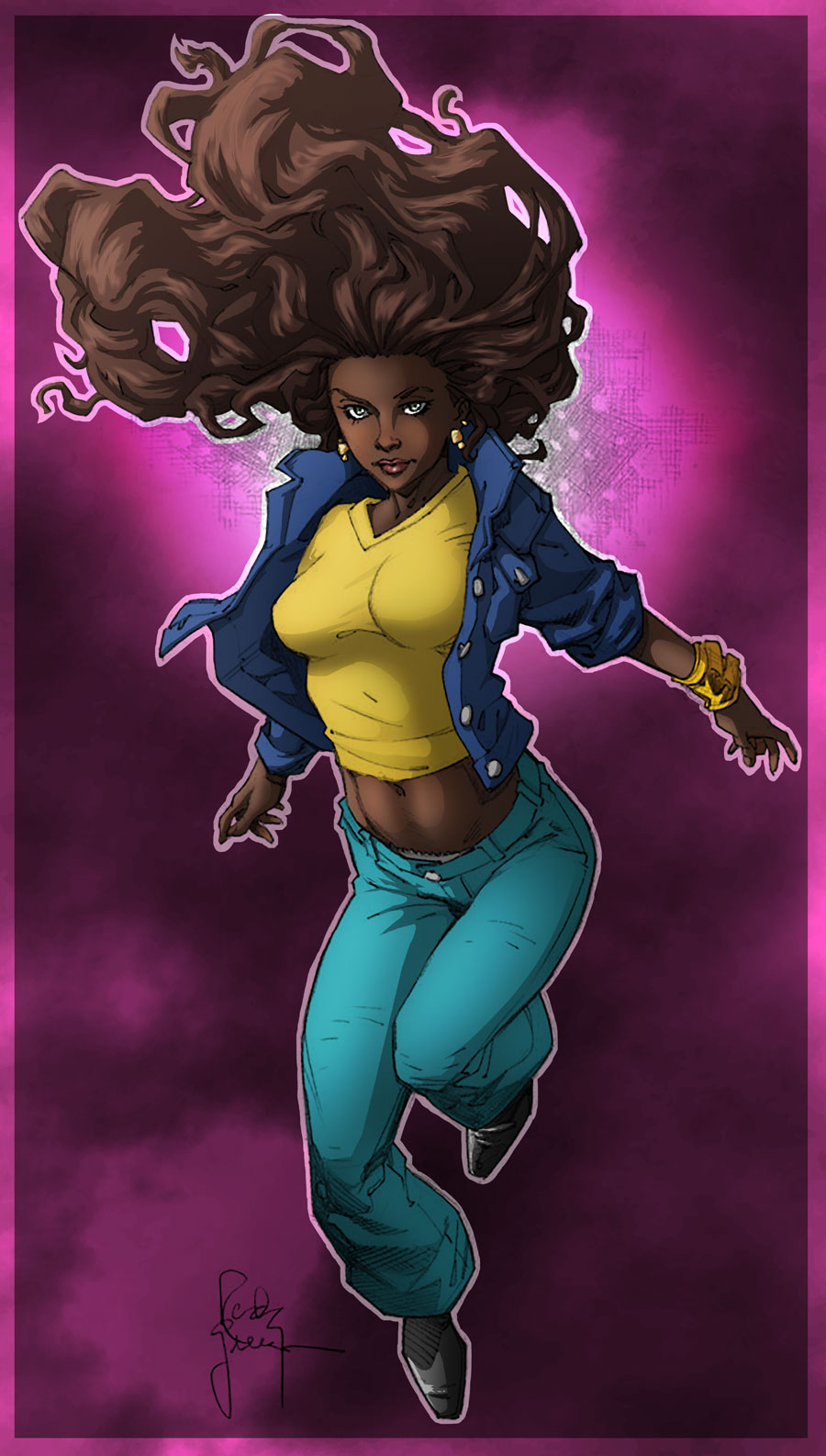 Super Heroish Girl - Comic Colouring