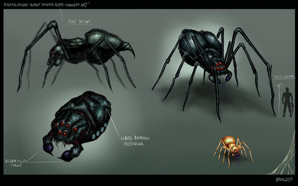 Deviantart Spider RECREATION - Spider Boss Idea - concept art by BToal on DeviantArt