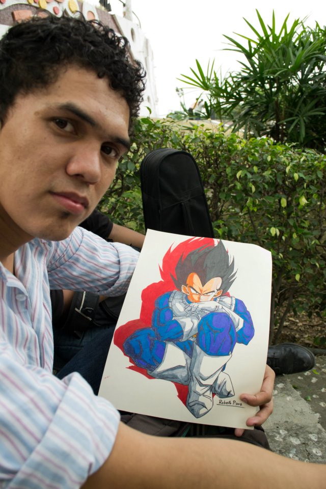 ME AND MY DRAWING OF VEGETA!!!!!