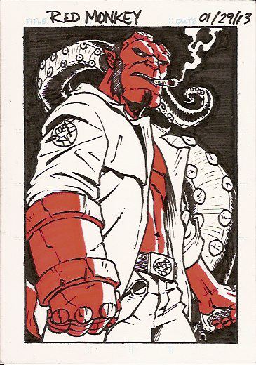 Red Monkey (Sketch Card)