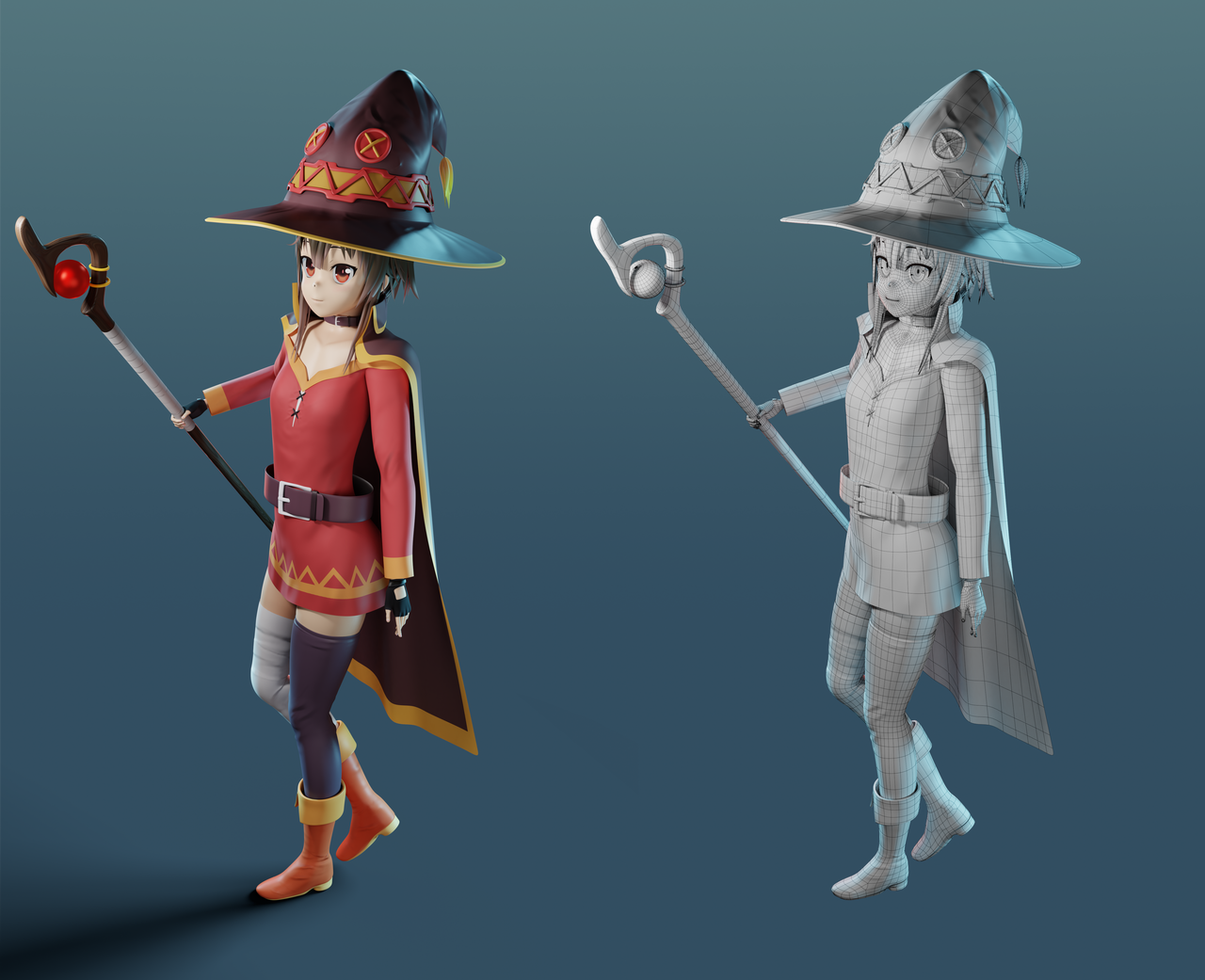 Megumin Rdr2 Megumin Render by Eda3DX on DeviantArt