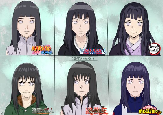 Hinata-en-varios-estilos-de-anime by luismiguelbastidas on DeviantArt Hinata-en-varios-estilos-de-anime by luismiguelbastidas on DeviantArt