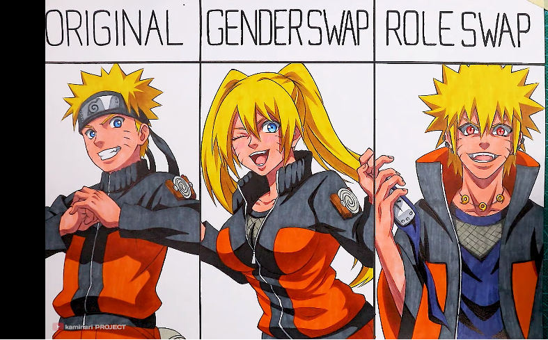 Drawing Naruto Original, Gender swap, Role swap. by luismiguelbastidas ...