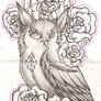 owl tattoo sketch.