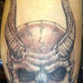 horned skull
