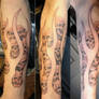 flames and skulls arm