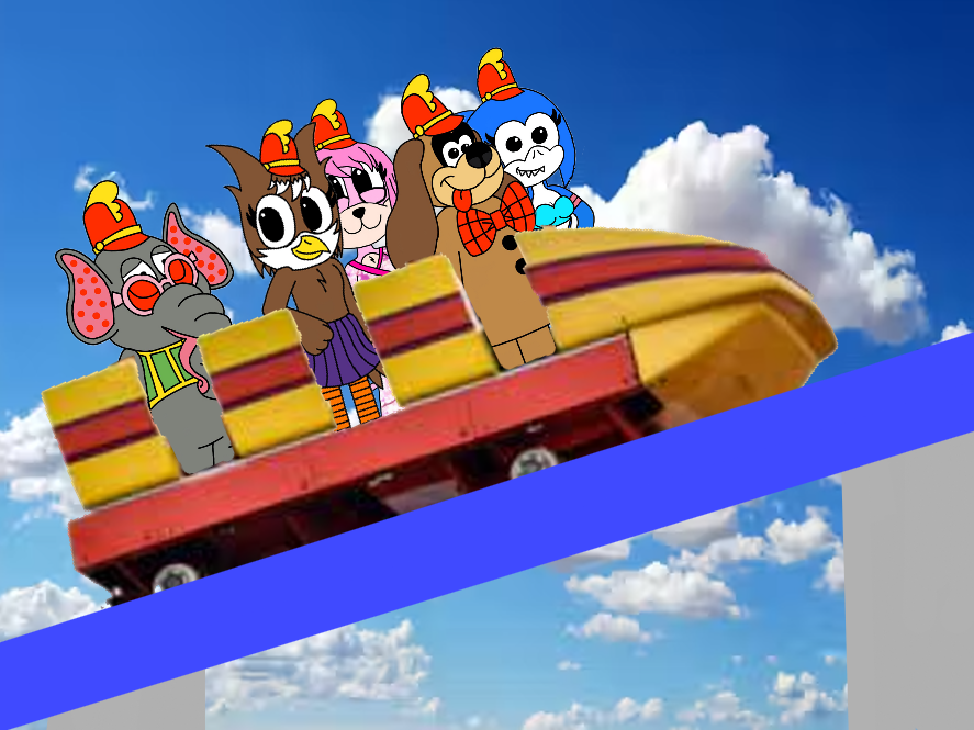 Banana Split Ride The banana splits go ride a rollercoaster by PIZZAROLLS9000 on DeviantArt