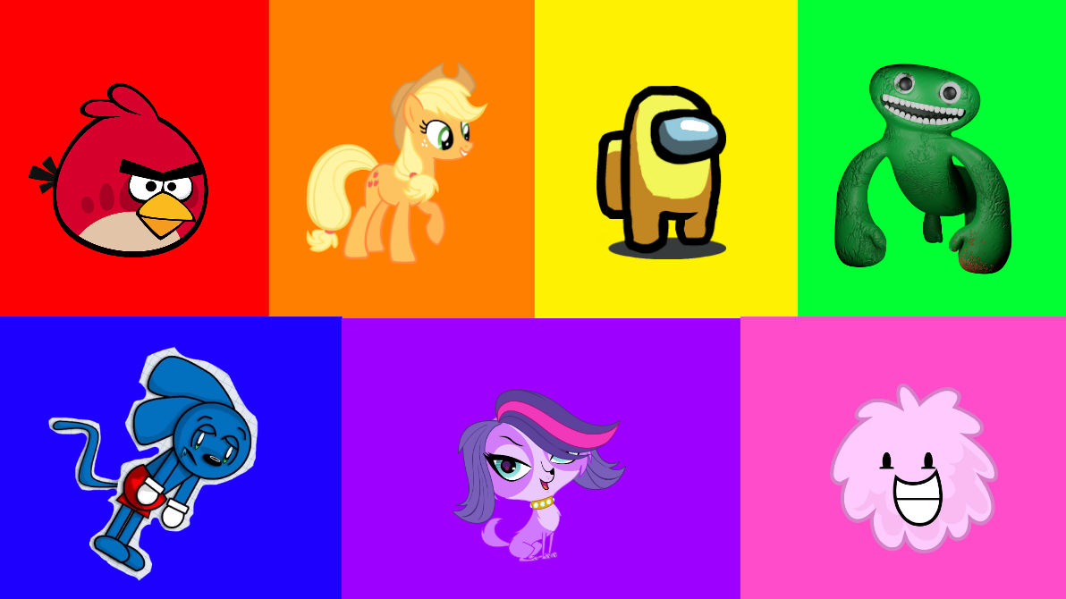 All Characters Color seven colors of characters by PIZZAROLLS9000 on DeviantArt