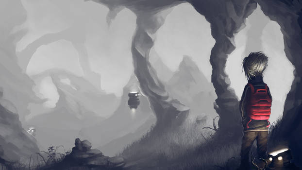 Colourless Fog lands 16:9 wallpaper