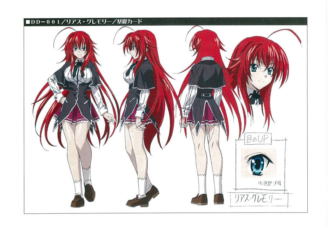 Rias Gremory Model Sheet Color DxD by Kervinked on DeviantArt