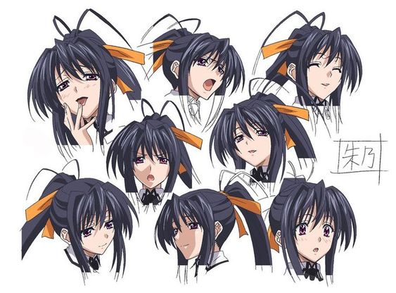 Deviantart Akeno Akeno Himejima Face Sheet Color DxD by Kervinked on DeviantArt