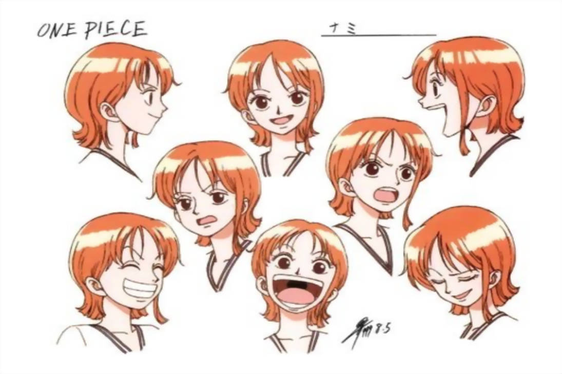 Nami Face EB arc Model Sheet Color by Kervinked on DeviantArt