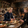 Lyris and Corvin in the kitchens: read story below