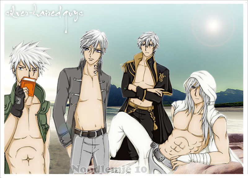 Silver Haired Guys By Noodlemie On Deviantart
