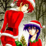 santa kisara and elf chikage