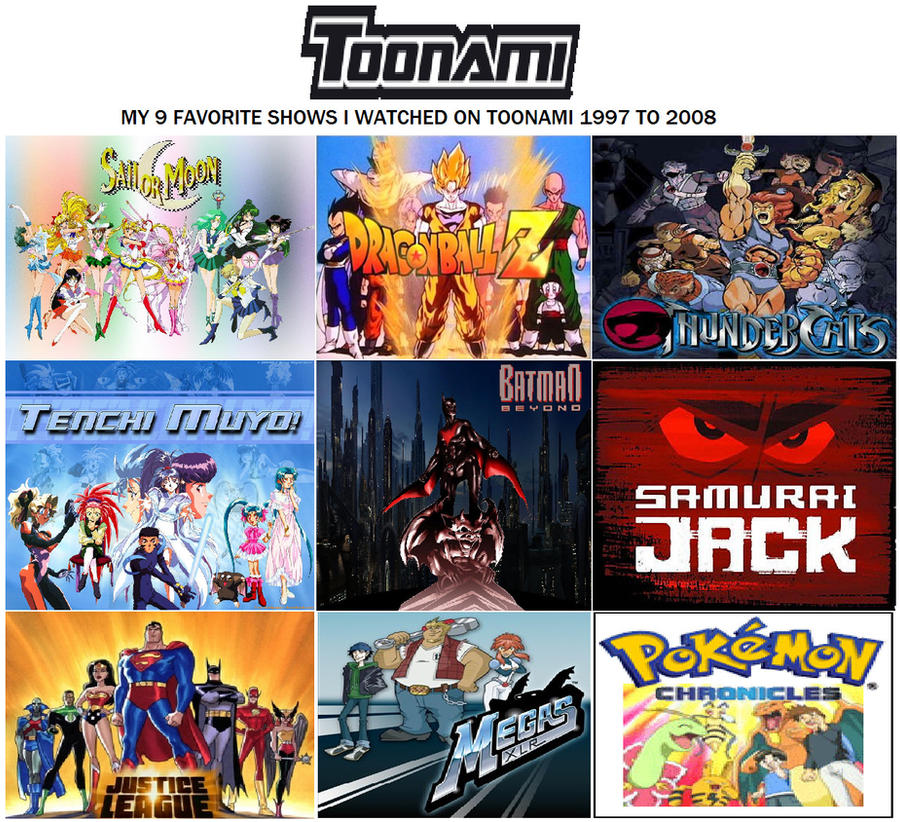 My Favorite shows that aired on Toonami by Deitz94 on DeviantArt