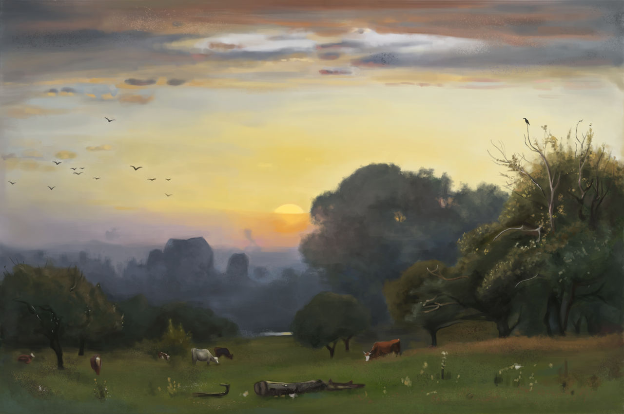Morning George Inness Master study after George Inness - Morning by simbacharmander on DeviantArt