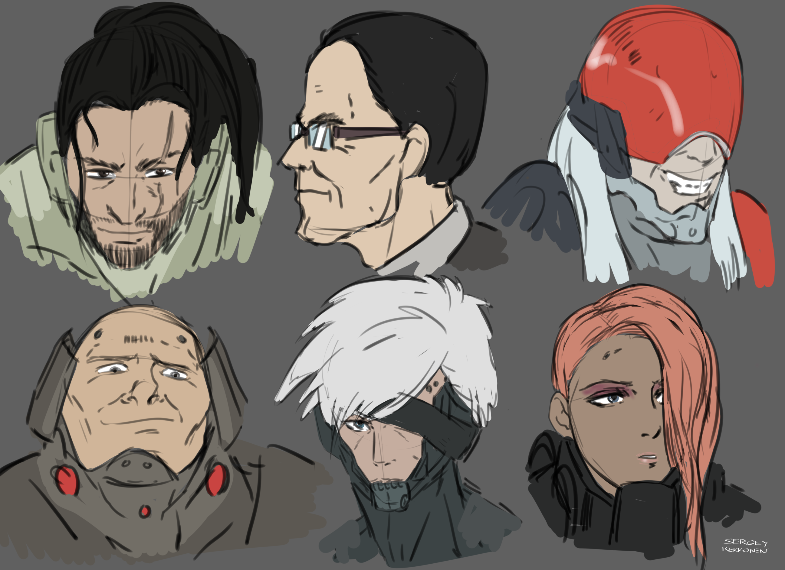 Metal Gear Rising: Revengeance - Sketch characters by SergeyKekkonen on  DeviantArt