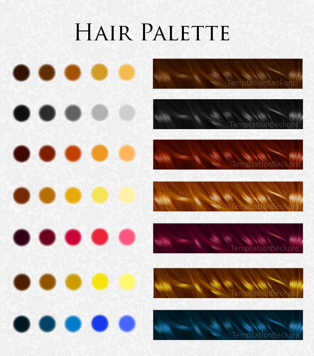 Hair Colour Palette by Rueme on deviantART