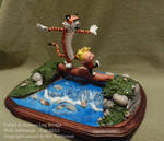 Calvin n' Hobbes on log by MattOfSteel