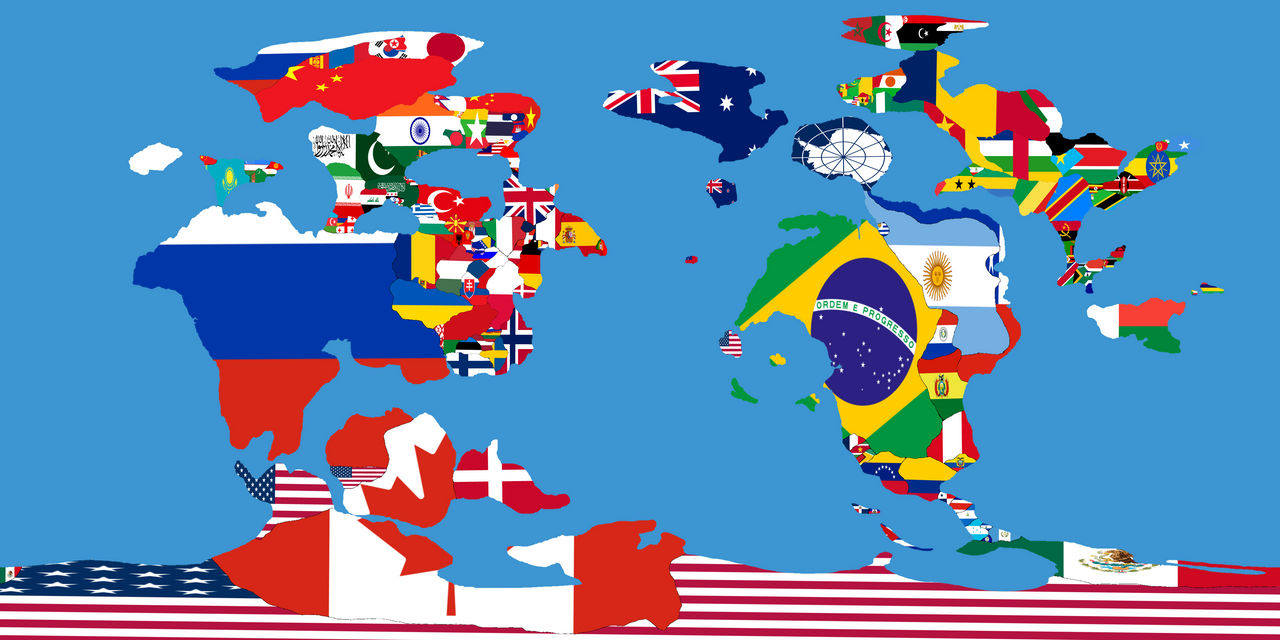 Bfdi Map Layout BFDI Earth World Map With Countries And Flags by JohnyBlue2076 on ...